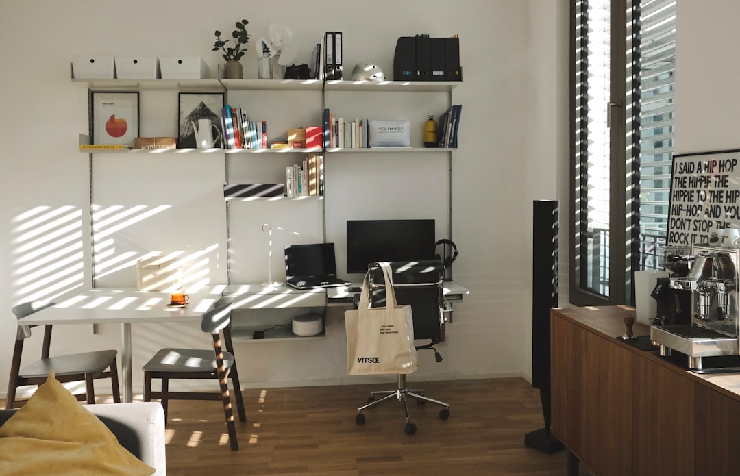 Minimalist organized office workspace representing efficient operations